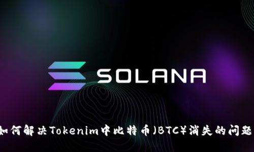 如何解决Tokenim中比特币（BTC）消失的问题？